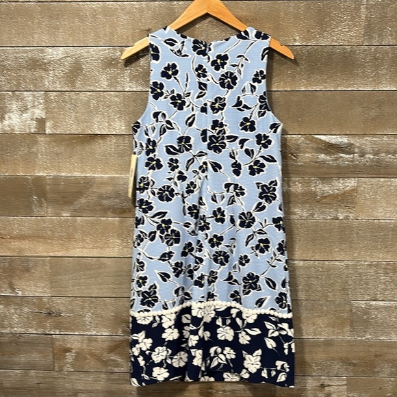 Eliza J blue floral with lace shift dress size 8 - Picture 10 of 10